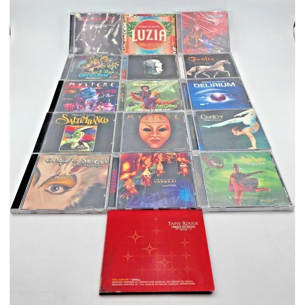Lot 16 Cirque Du Soleil Soundtrack CDs Alegria Quidam Mystere‎ EX to NEW